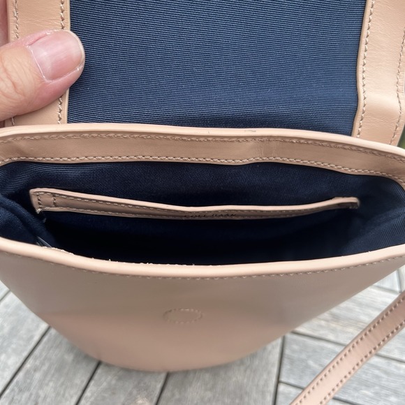 Cole Haan Crossbody Leather Purse Pink Small Structured Front Flap Gold Hardware - Picture 8 of 8